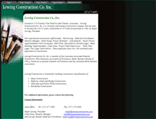 Tablet Screenshot of lewingconstruction.com